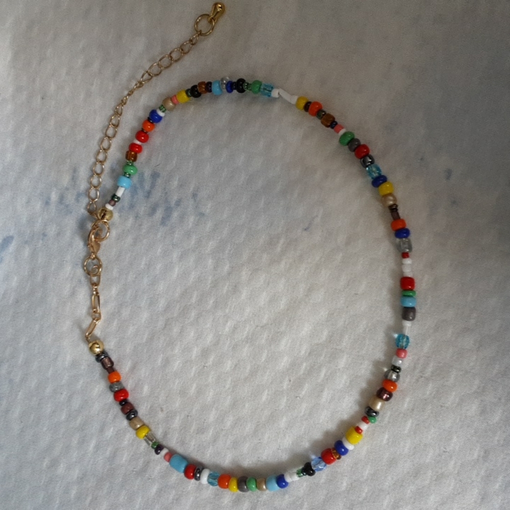 Handmade choker with chain link ext